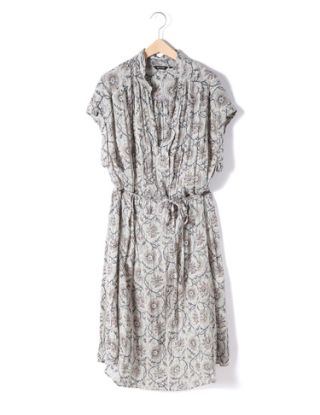 インドガーゼチェックブロックプリント ワンピース | pas de calais