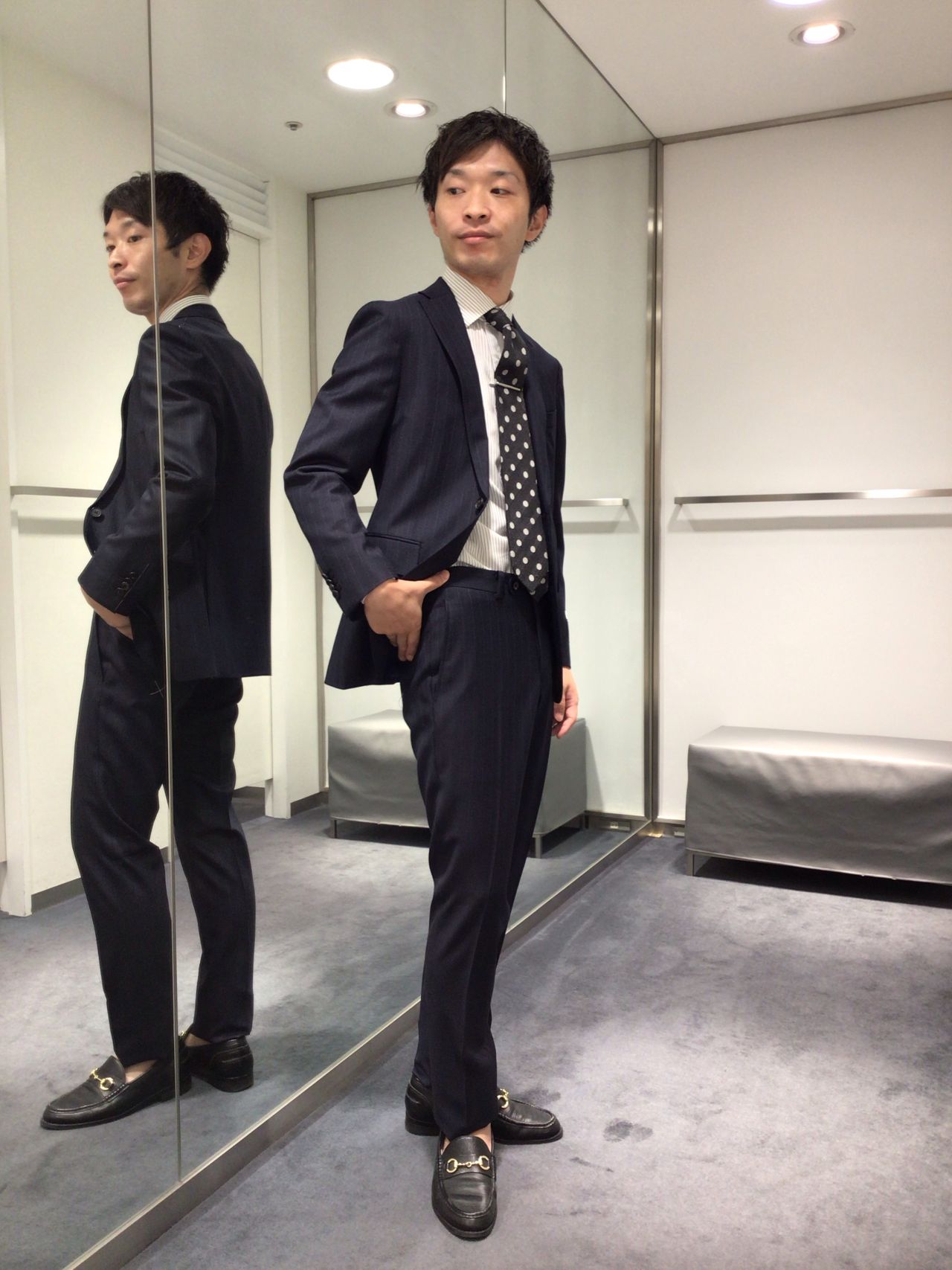 新作ピンストライプスーツ｜新潟ラブラ万代店(THE SUIT COMPANY
