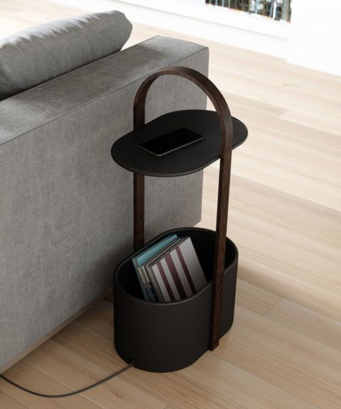 アントステラ　マガジンスタンド付きテーブル サイドテーブル×マガジンラック＝【ハブ ストレージテーブル】 | entre