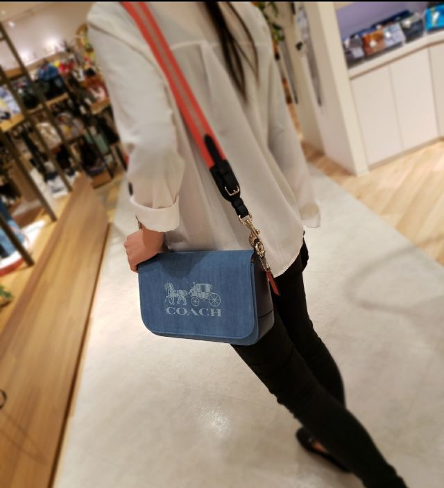 コーチ COACH ショルダーバッグ ロゴデニムJESメッセンジャー 91137 ...