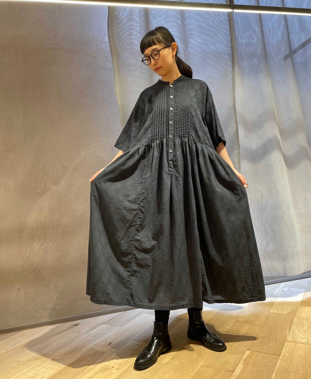 pas de calais/パドカレ ブロックプリントサルエルパンツ サイズ36