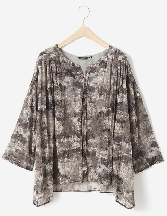 パドカレ ブラウス 黒グレー系 （pas de calais 25SS鉱物