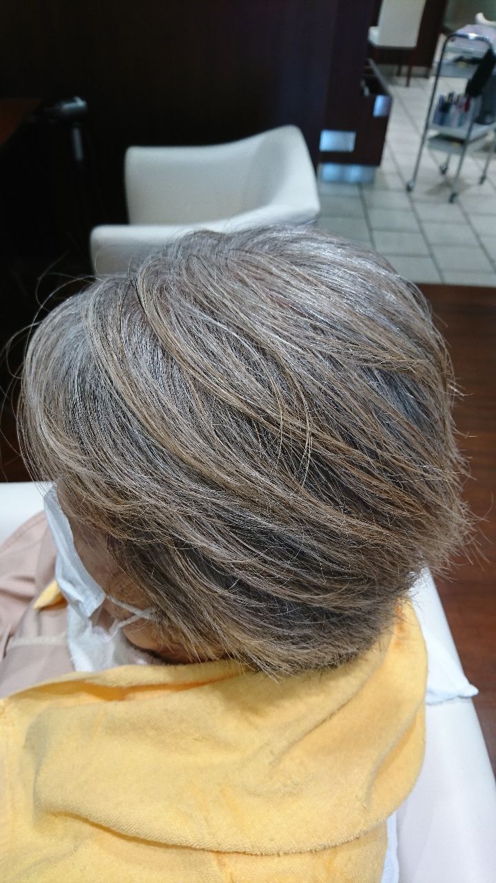 ブリーチ無し グレイヘア 美容室カキモトアームズのオフィシャルサイト