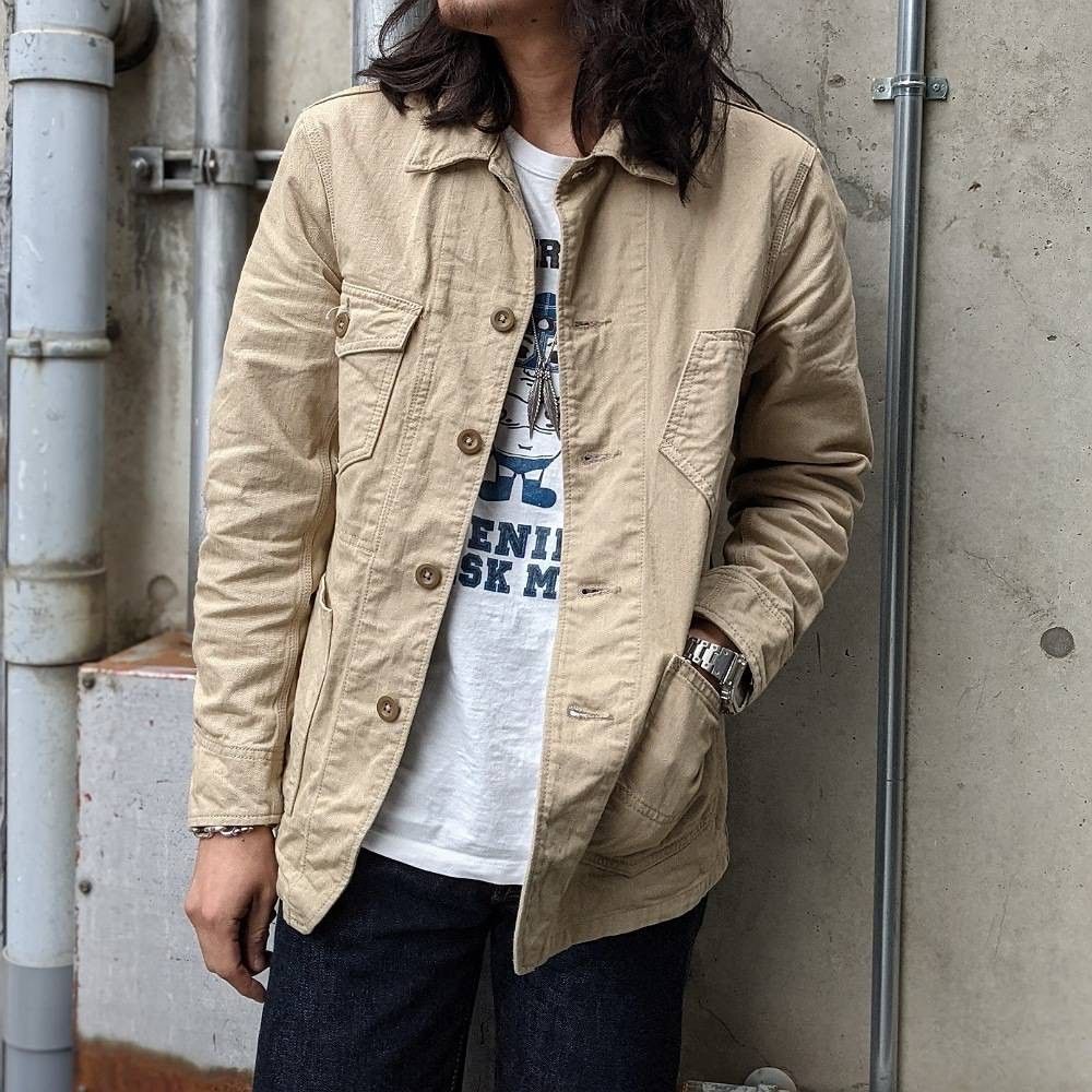 俊希　桃太郎ジーンズ　03-164　カバーオール　ベージュ　38 Amazon.co.jp: [桃太郎ジーンズ] カラーデニムカバーオール 03