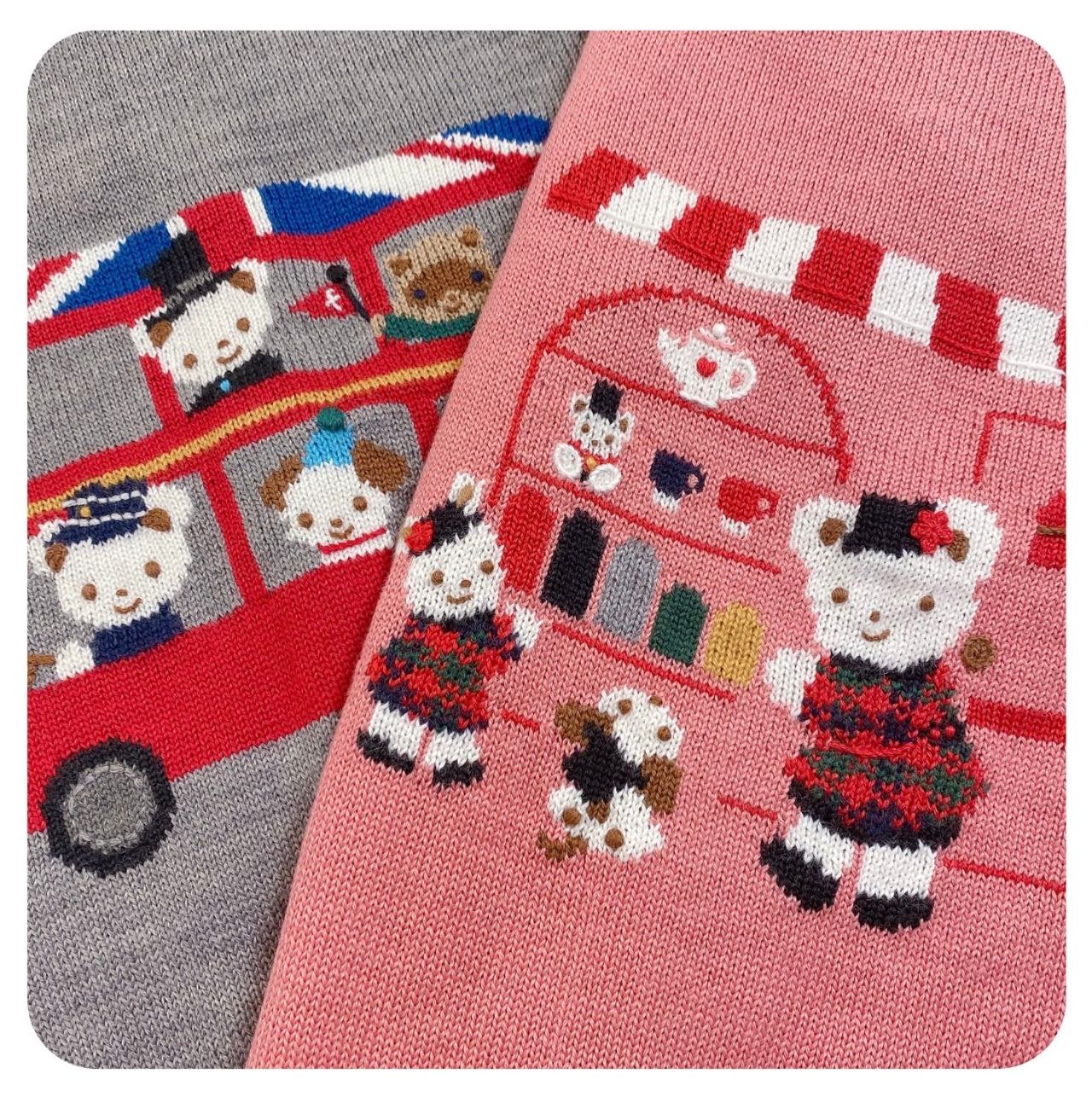 ファミリア　100サイズ　ロンドンモチーフ　シャツベレー帽セット ファミリア 100サイズ ロンドンモチーフ シャツベレー帽セット